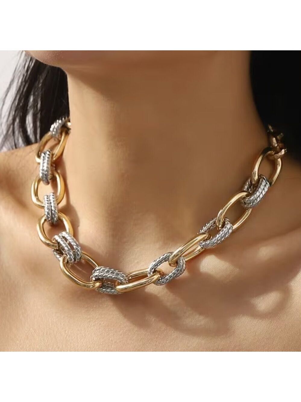Elegant Luxury Golden Tone Necklace – Non-Tarnish, Hypoallergenic, Trendy